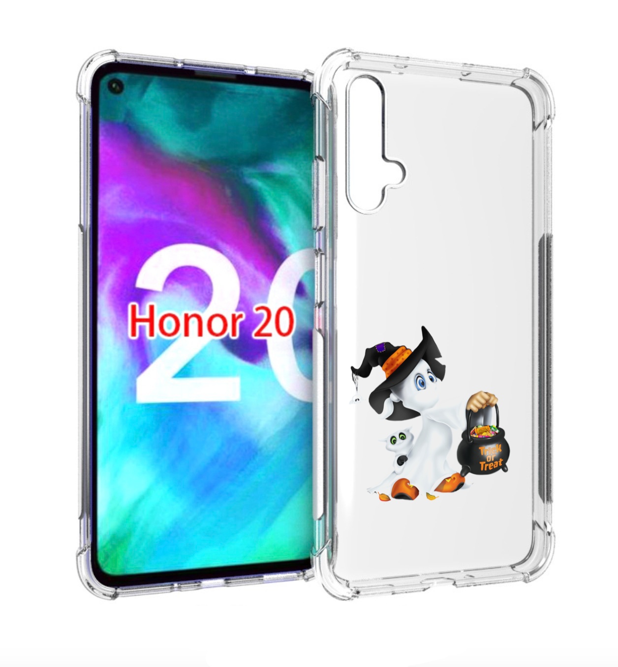

Чехол бампер MyPads Маленький призрак для Honor 20., Прозрачный, Tocco