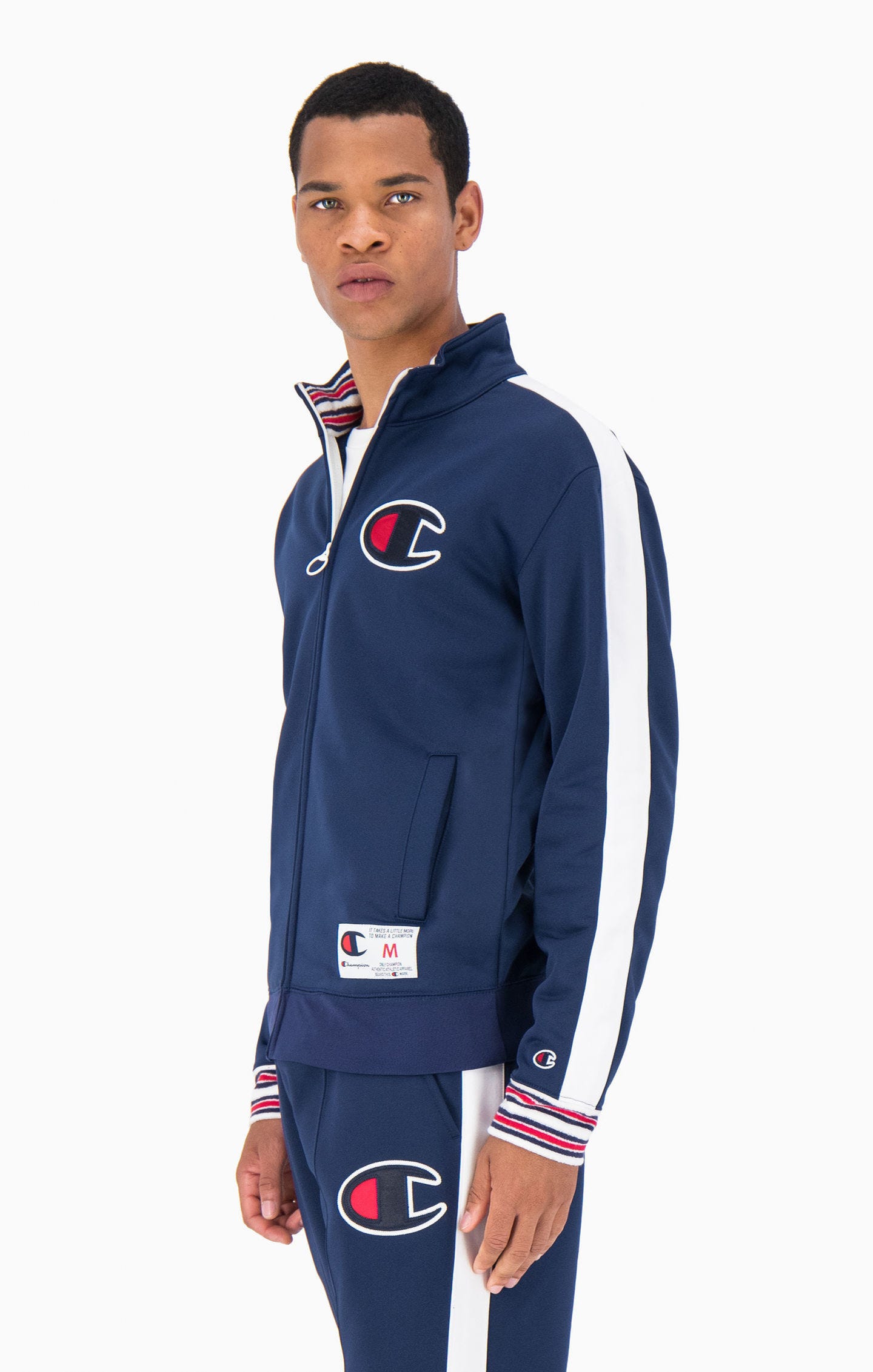 

Олимпийка мужская Champion 214835-MNB-WHT синяя M, Синий, 214835-MNB-WHT