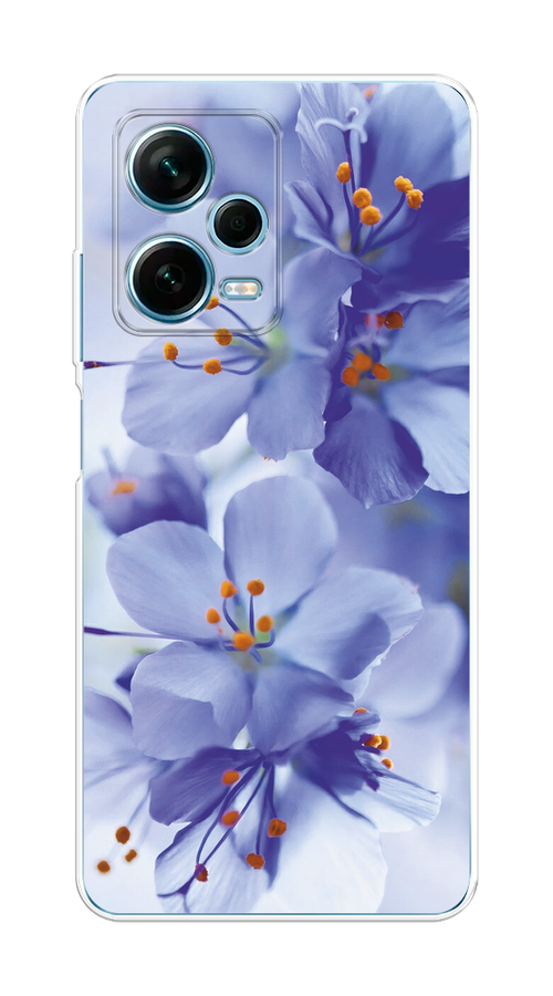 

Чехол на Redmi Note 12 Pro Plus "Фиолетовые цветки", Фиолетовый;синий, 317150-1