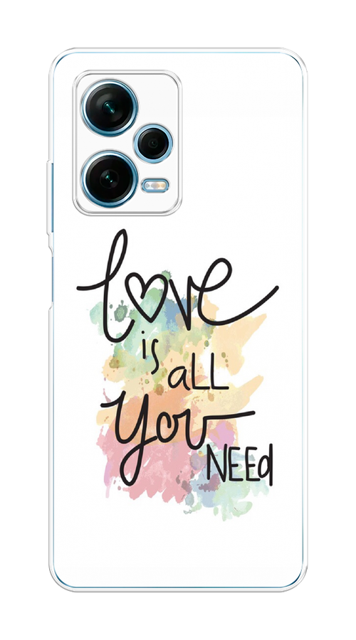 

Чехол на Redmi Note 12 Pro Plus "Love is all you need", Белый;черный;зеленый, 317150-1