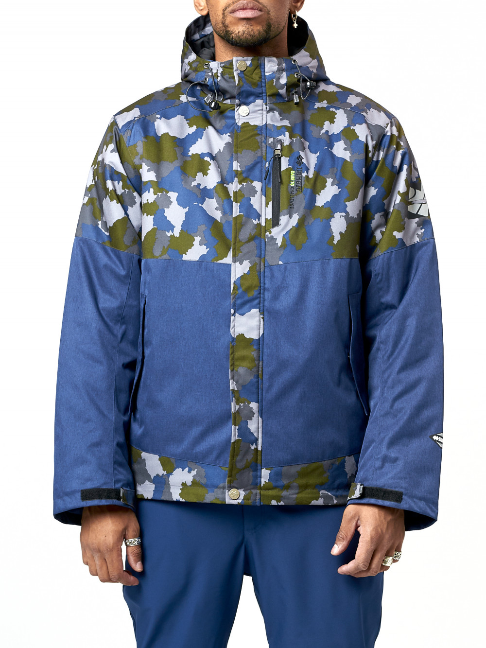 Спортивная куртка мужская NoBrand AD78015 синяя 3XL