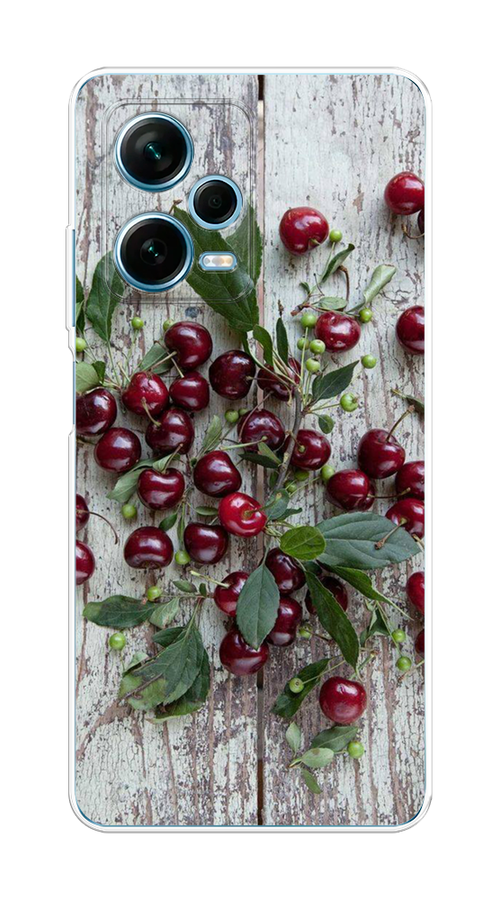 

Чехол на Redmi Note 12 Pro Plus "Вишня", Бордовый;зеленый;серый, 317150-1