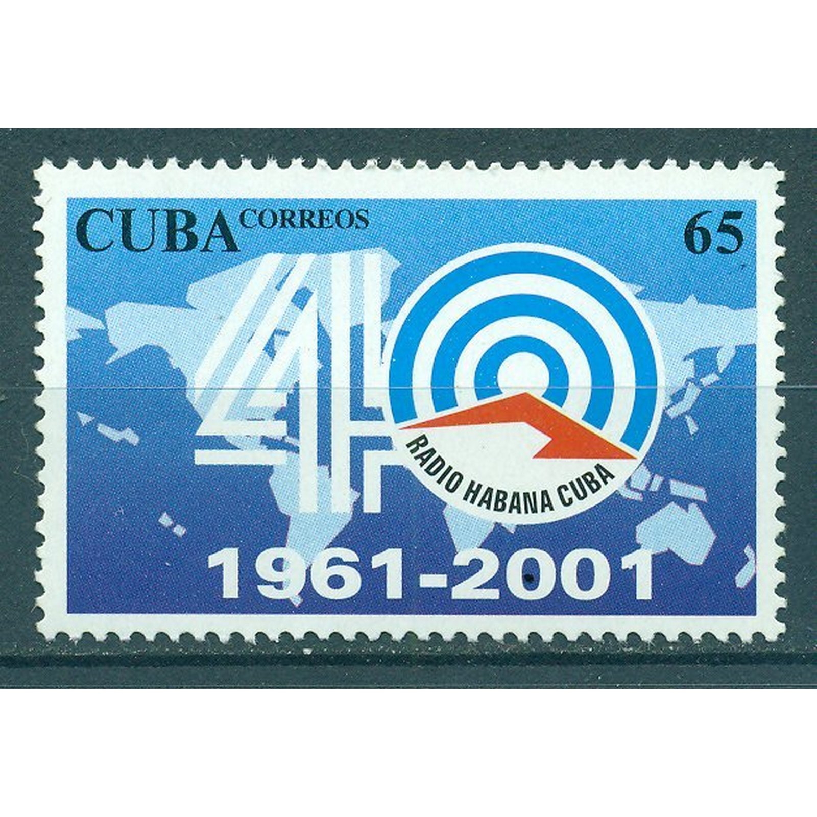 

Почтовые марки Куба 40-летие Радио Гавана Куба Радио