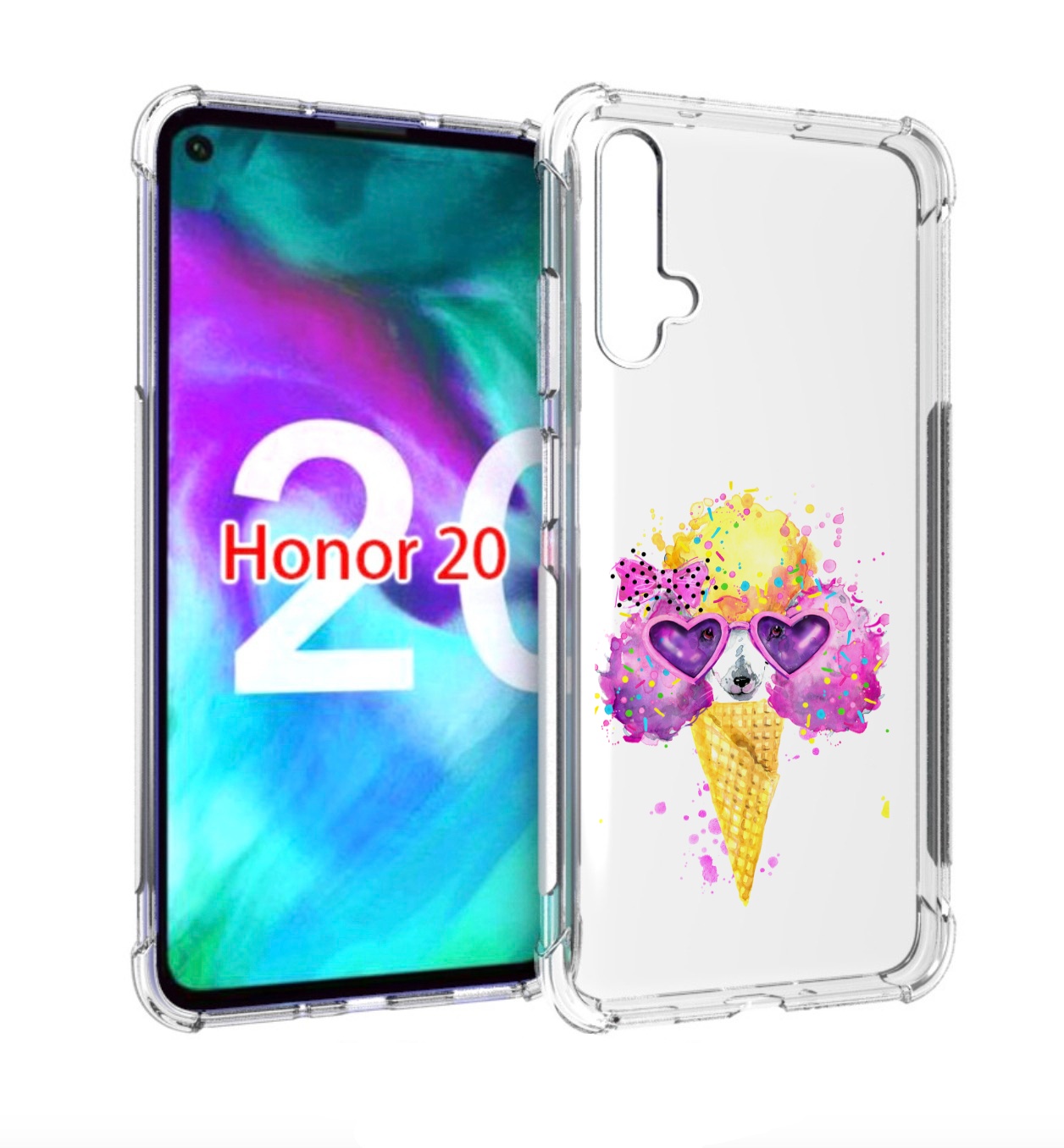 Чехол бампер MyPads Рожок для Honor 20.
