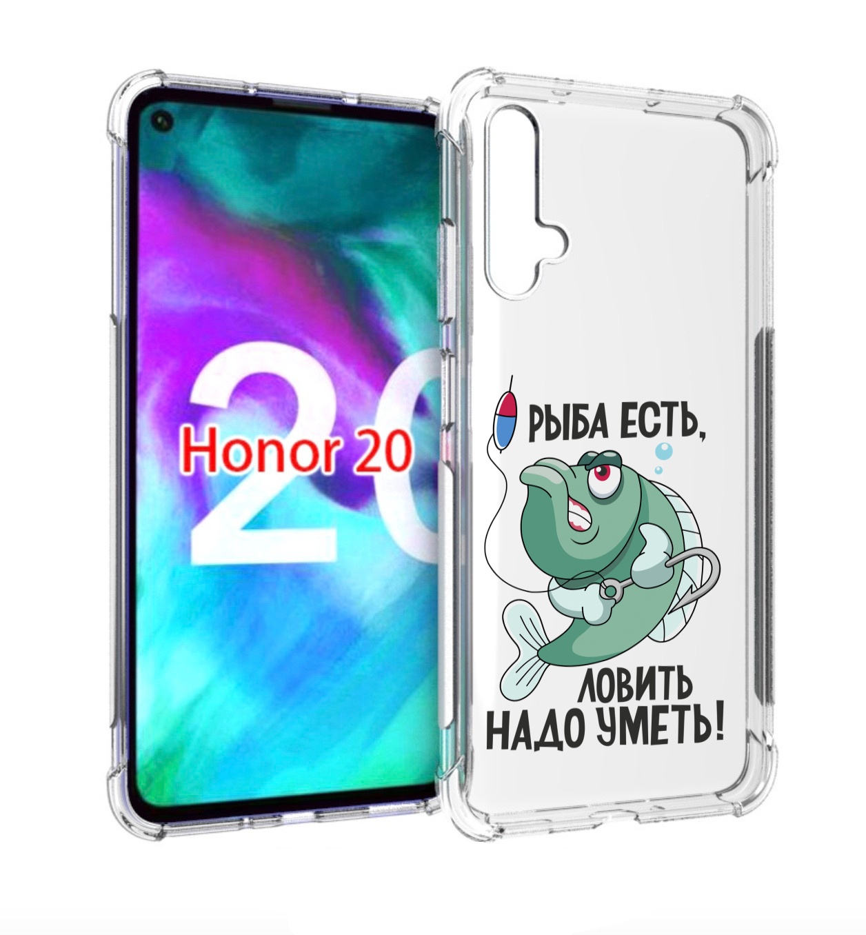 

Чехол бампер MyPads Рыба есть ,ловить надо уметь для Huawei Hono, Прозрачный, Tocco