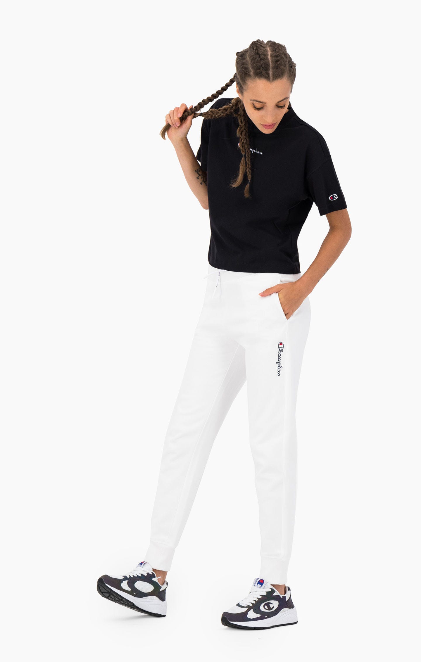 Спортивные брюки женские Champion 113191-WHT белые XS
