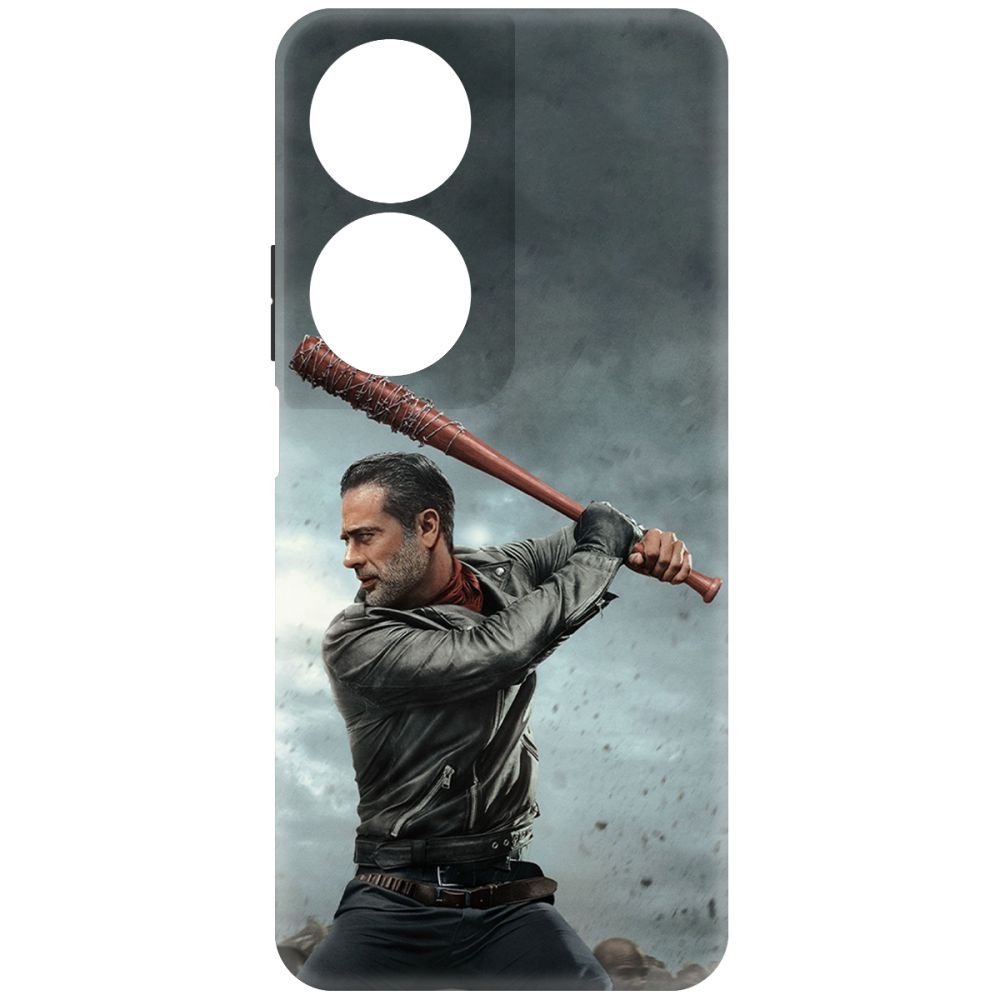 

Чехол-накладка Krutoff Soft Case Ходячие мертвецы. Ниган для Honor X7b черный