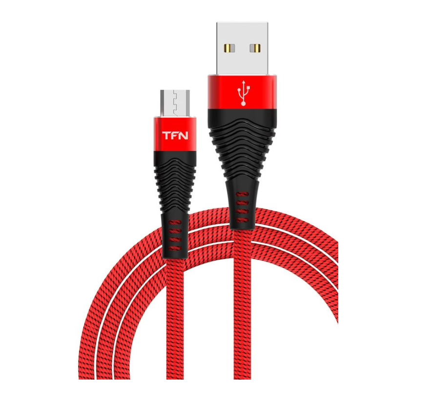 Кабели для мобильных устройств TFN Forza, microUSB, 1m Red/Black (TFN-CFZMICUSB1MRD)