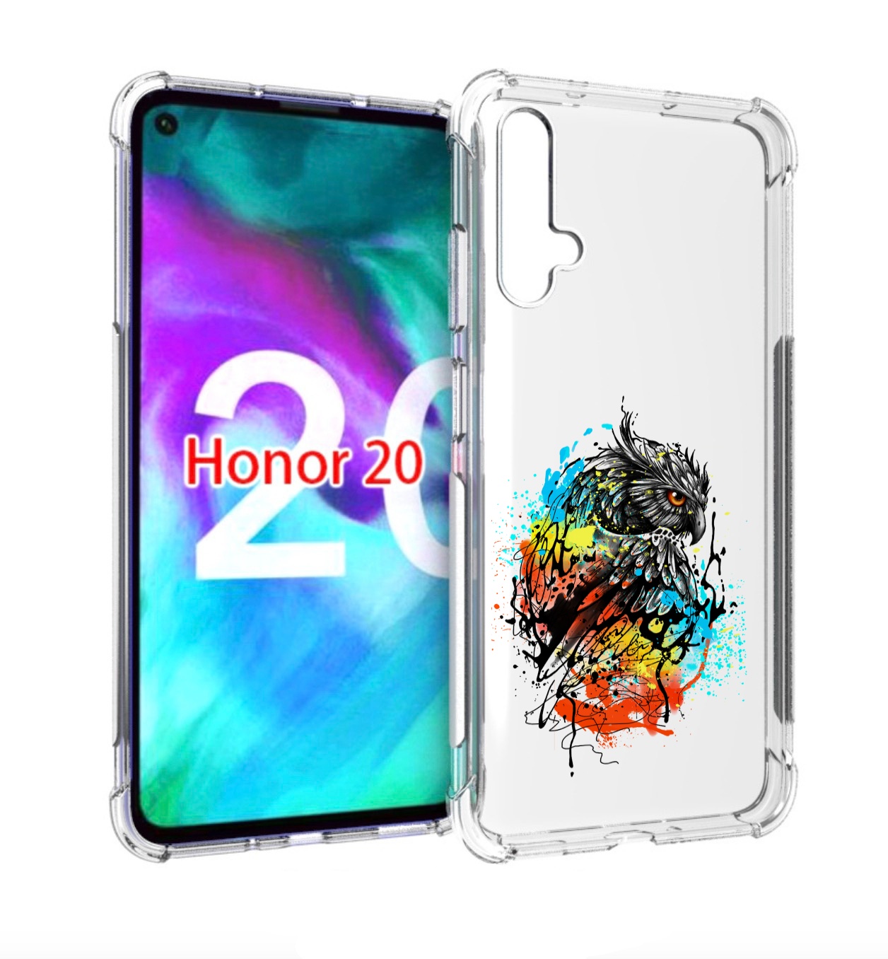 

Чехол бампер MyPads Творческая сова для Honor 20., Прозрачный, Tocco