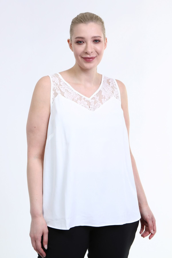 

Блуза женская My Line Moda 873 белая 52 RU (товары доставляются из-за рубежа), 873