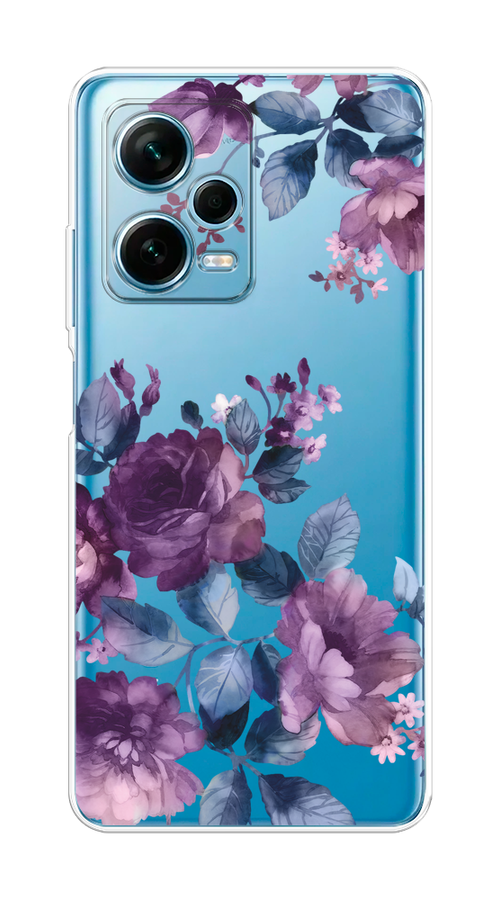 

Чехол на Redmi Note 12 Pro Plus "Purple Blossoms", Синий;фиолетовый, 317150-1