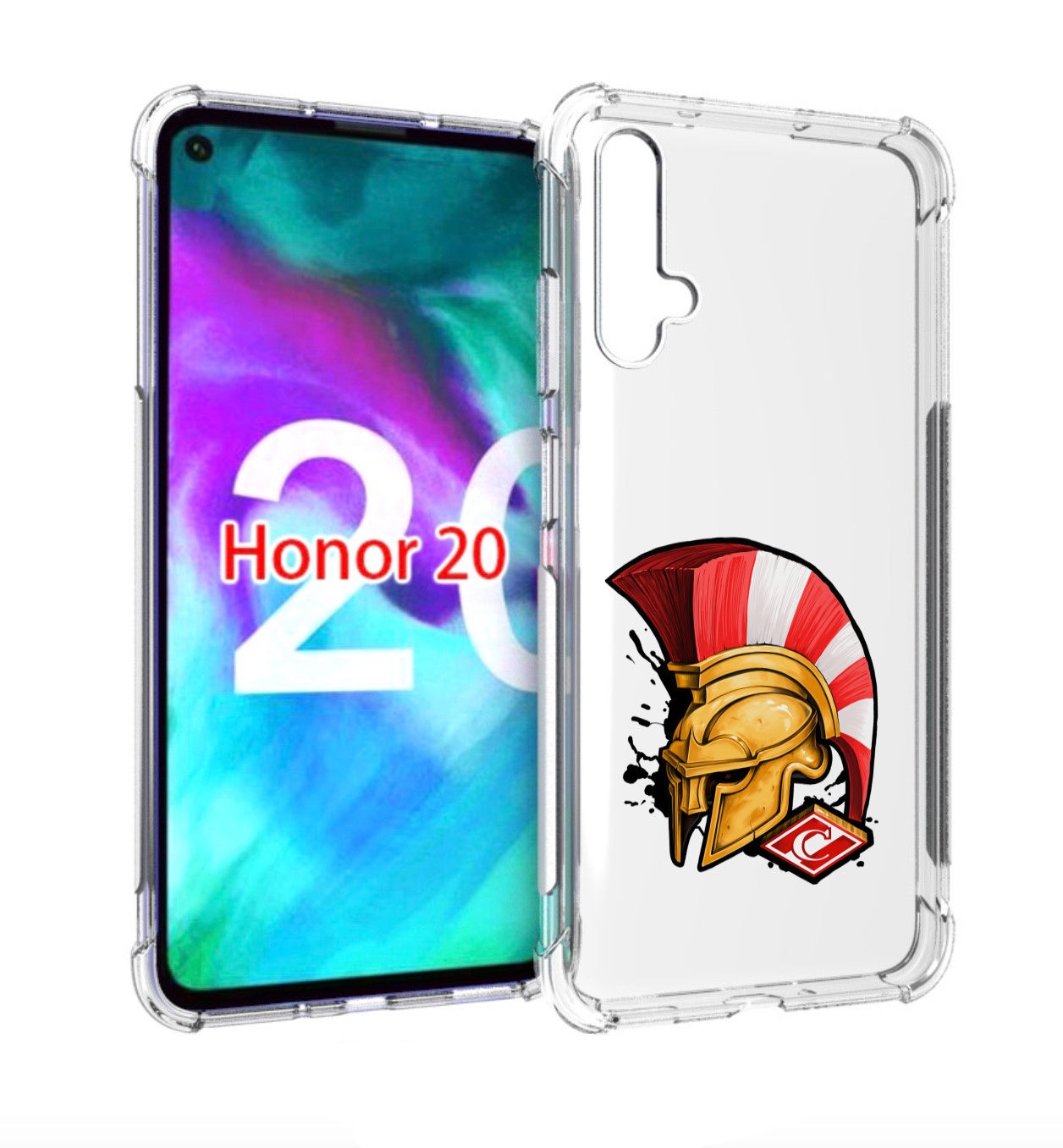 

Чехол бампер MyPads ФК спартак шлем для Honor 20., Прозрачный, Tocco