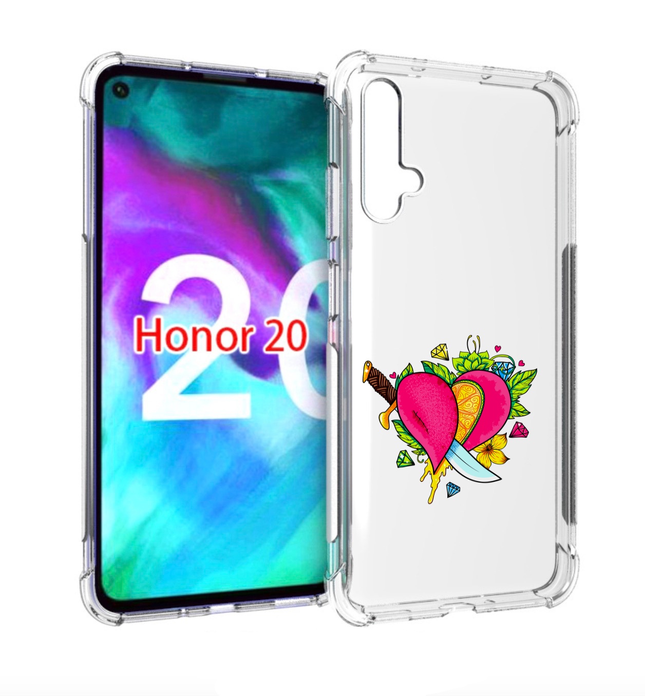 

Чехол бампер MyPads Фруктовое сердце для Honor 20., Прозрачный, Tocco
