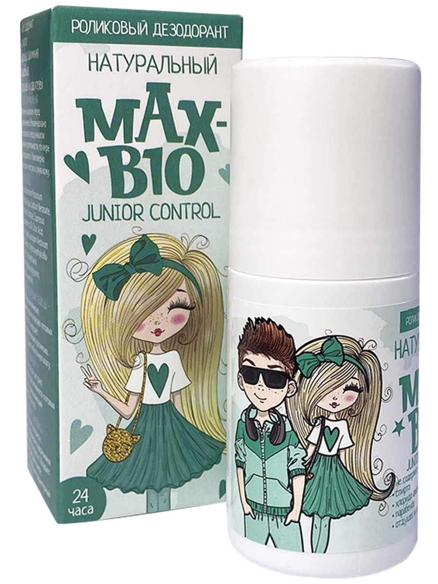 фото Натуральный подростковый дезодорант max-bio «junior control» max-f