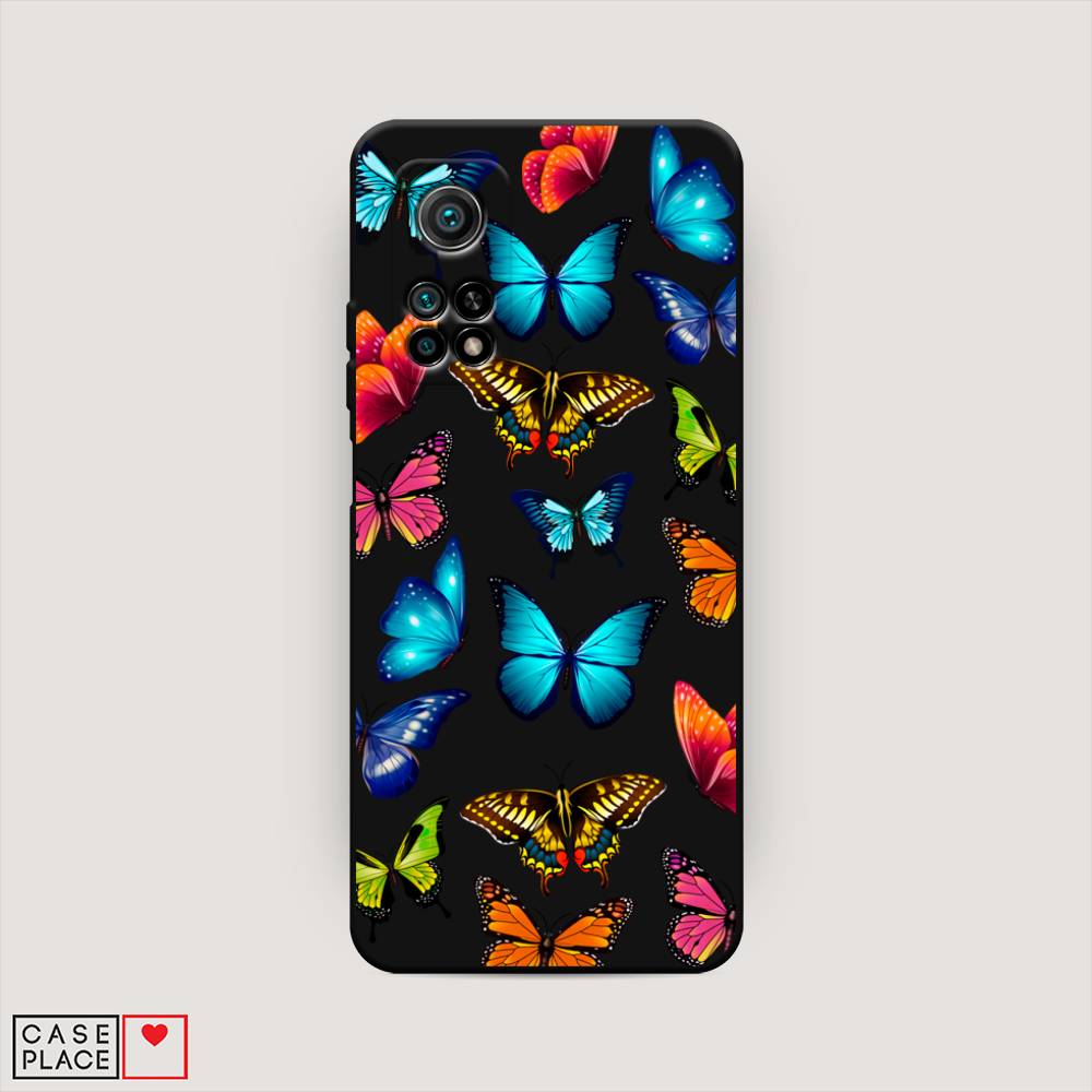 

Матовый силиконовый чехол "Разные бабочки" на Xiaomi Mi 10T Pro, Разные бабочки