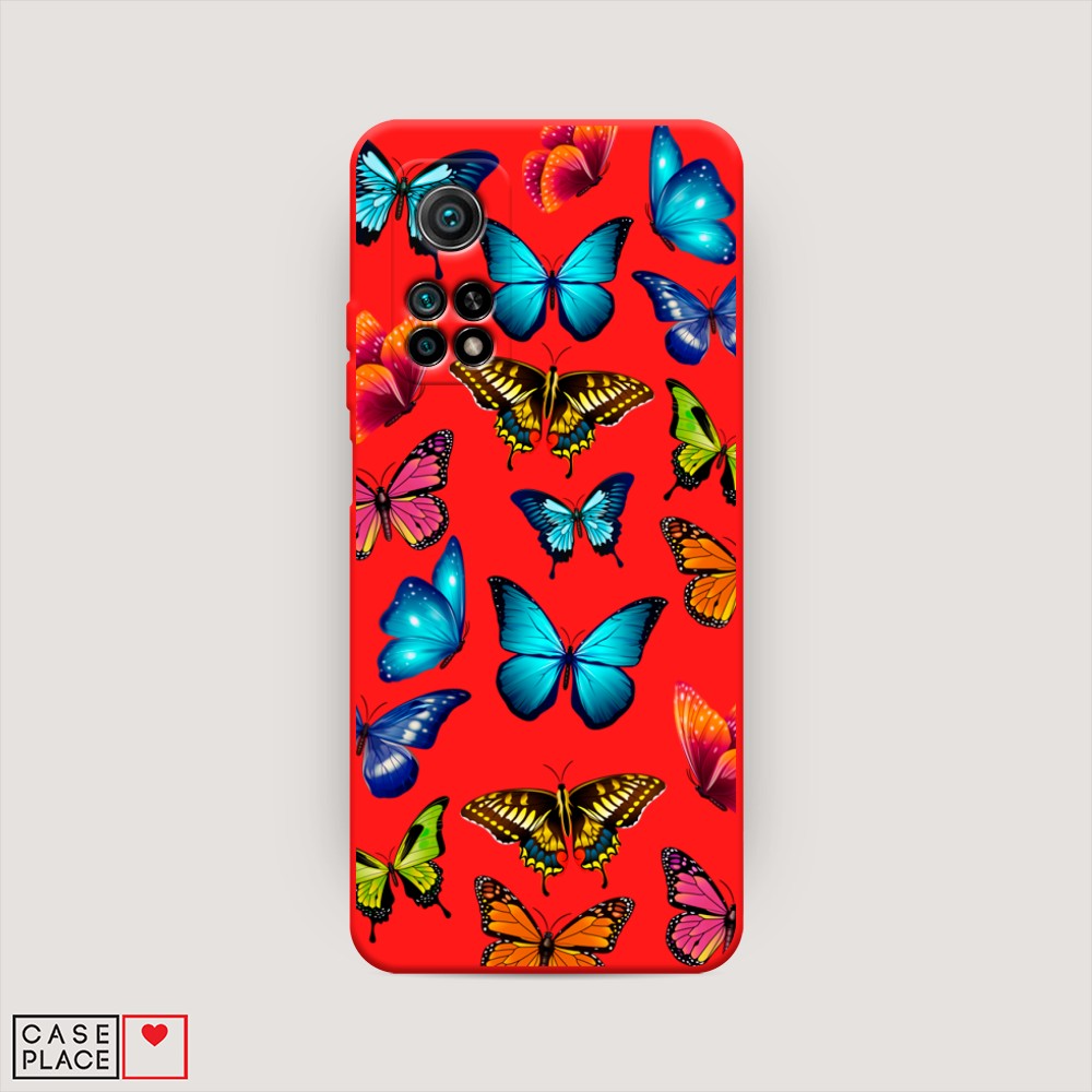 

Матовый силиконовый чехол "Разные бабочки" на Xiaomi Mi 10T Pro, Разные бабочки