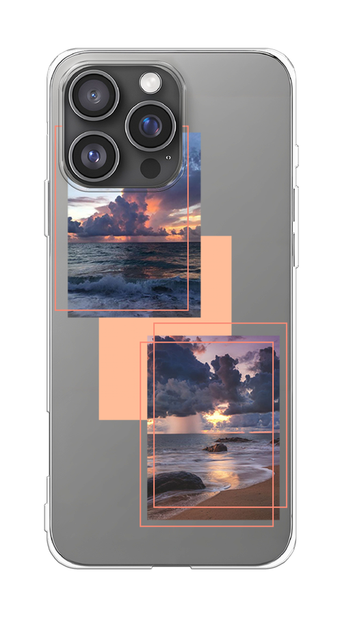 

Чехол на Apple iPhone 16 Pro Max "Sky collage", Розовый;прозрачный;синий, 16350-1