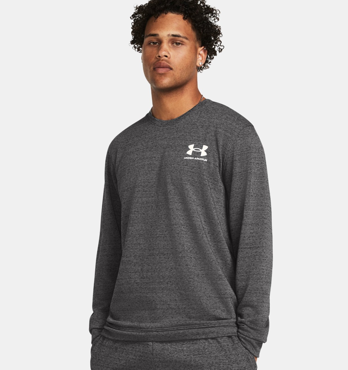 Свитшот Under Armour UA Rival Terry LC Crew мужской, серый, размер LG, 1370404