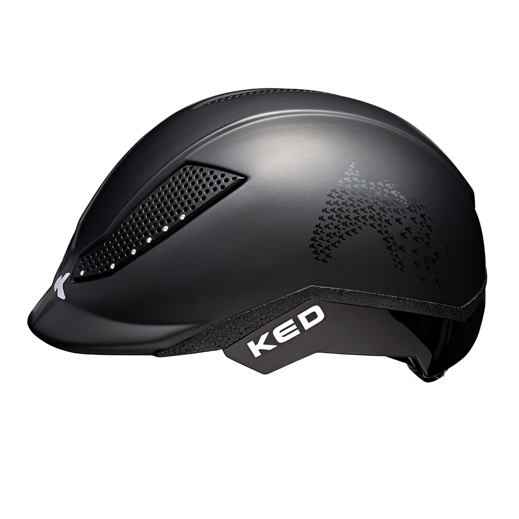Велосипедный шлем KED Pina, black matt script crystal, M