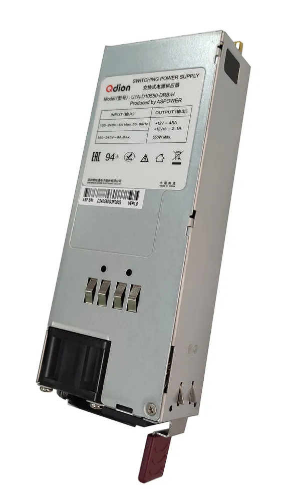 

Серверный блок питания Qdion 550W (99MAD10550I1170122), Серебристый