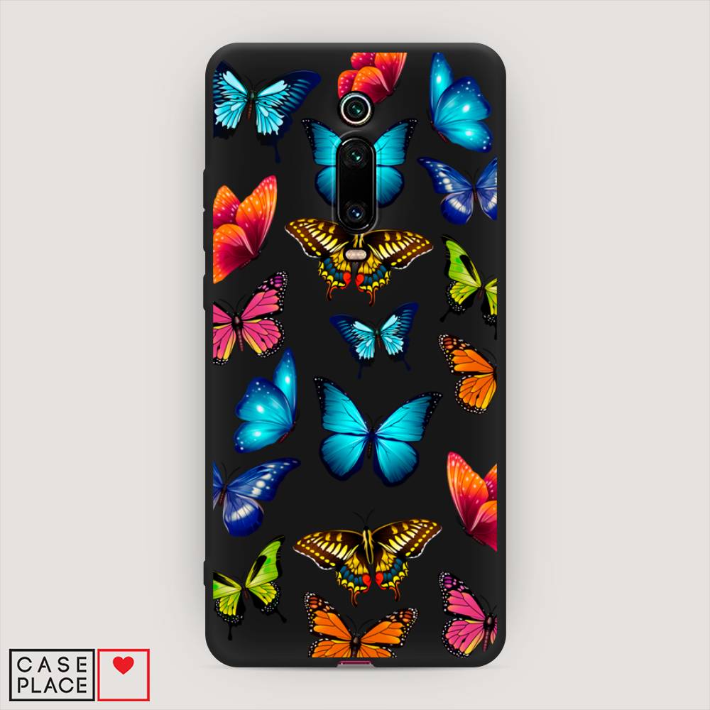 

Матовый силиконовый чехол "Разные бабочки" на Xiaomi Mi 9T Pro, Разные бабочки