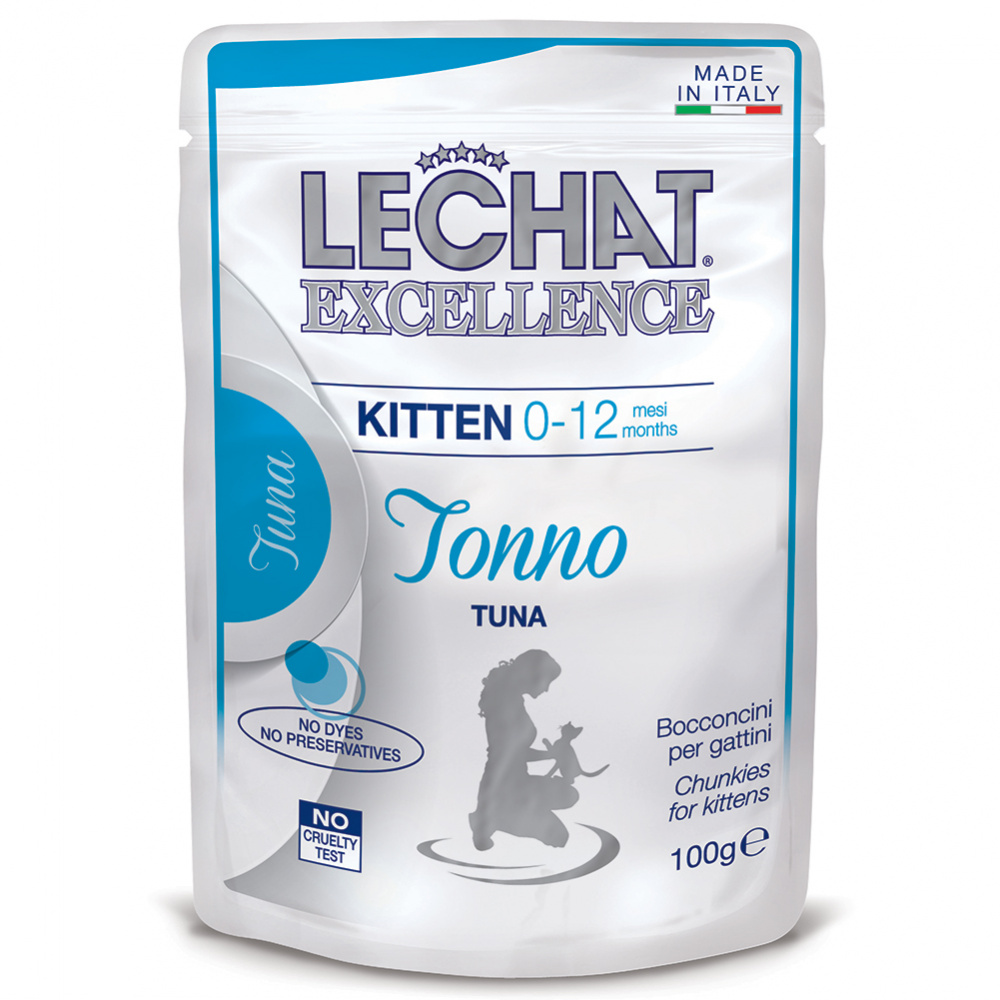 Влажный корм для котят LECHAT EXCELLENCE, тунец, 100г