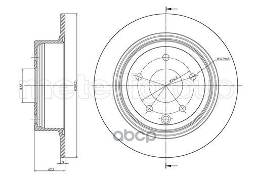 

Тормозной диск METELLI 230903C
