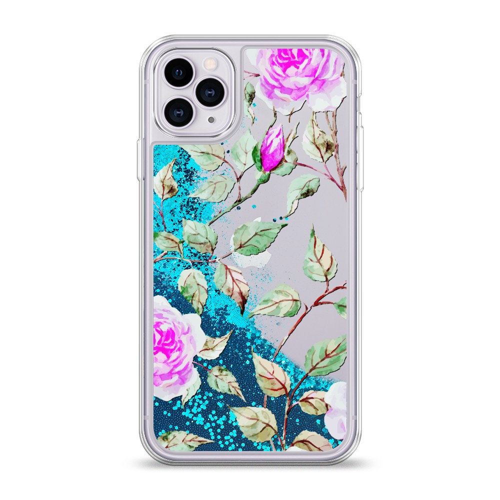 

Жидкий чехол с блестками "Цветочная фантазия 7" на Apple iPhone 11 Pro, 12393-1