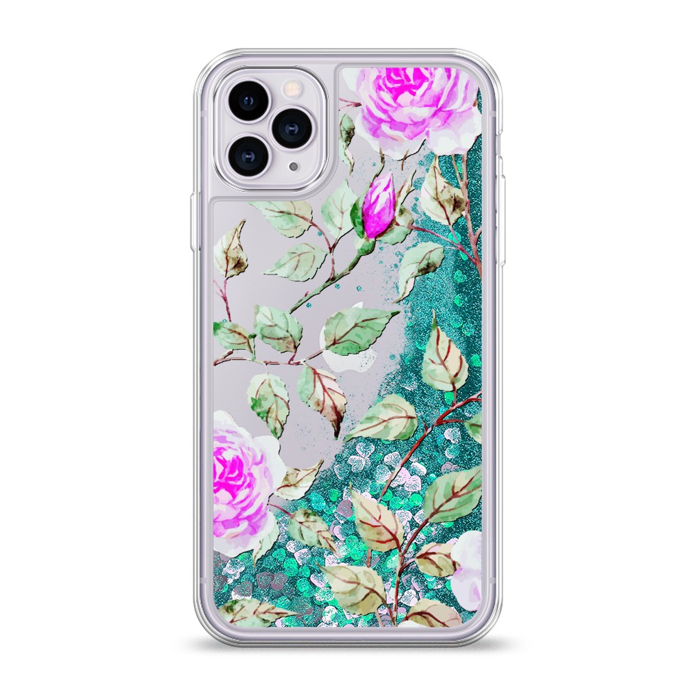 

Жидкий чехол с блестками "Цветочная фантазия 7" на Apple iPhone 11 Pro, 12395-1