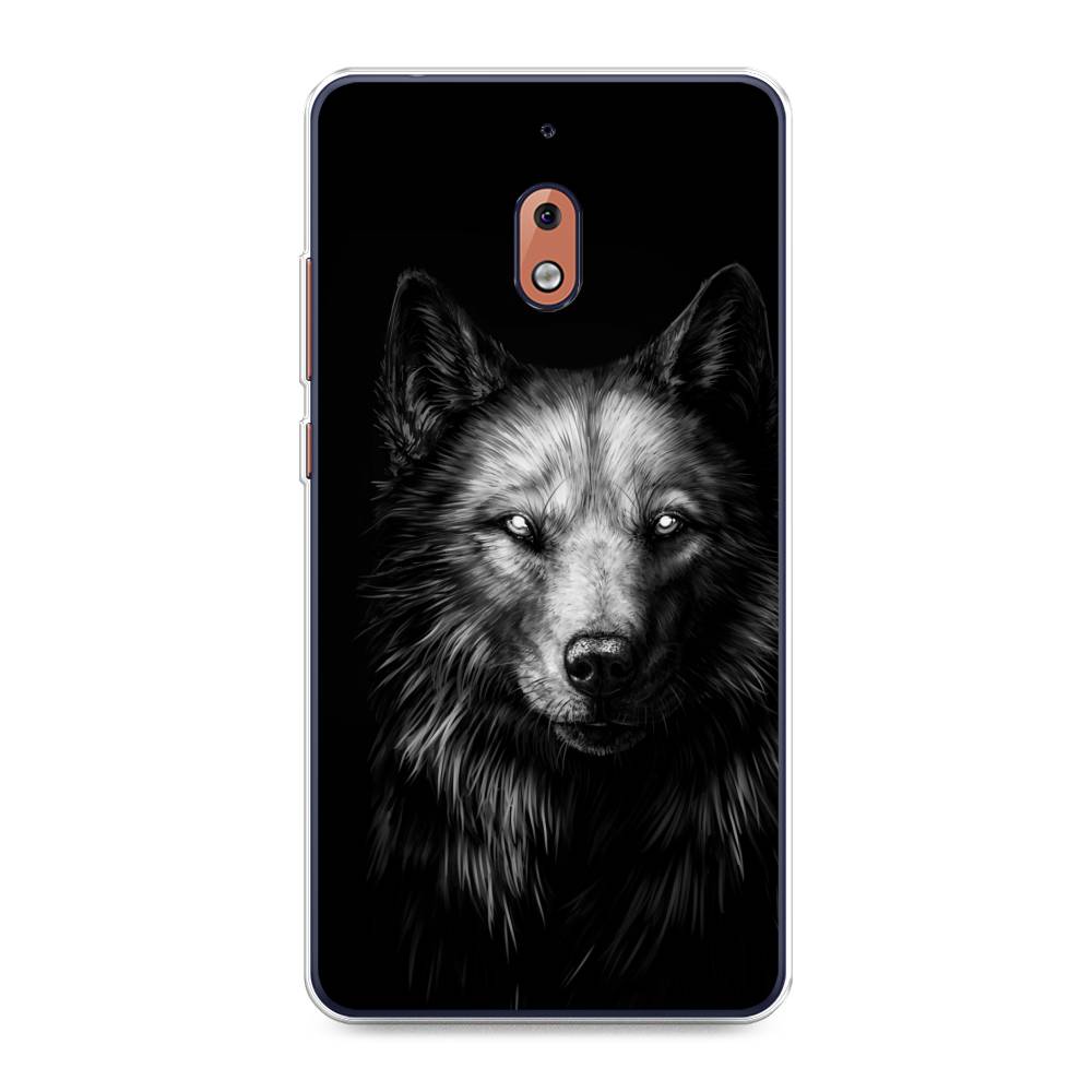 

Чехол Awog на Nokia 2.1 / Нокиа 2.1 "Волк черно белый", Серый;бежевый;белый, 121550-1