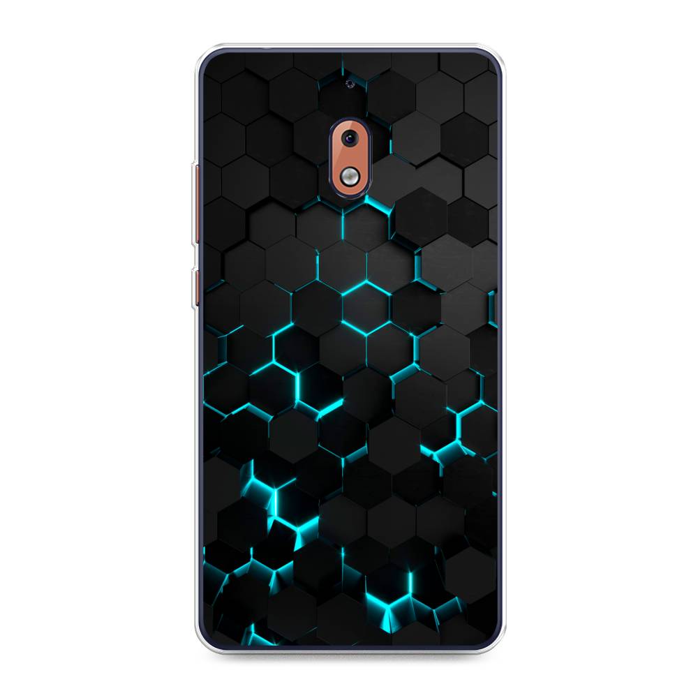 фото Чехол awog "соты бирюзовые" для nokia 2.1