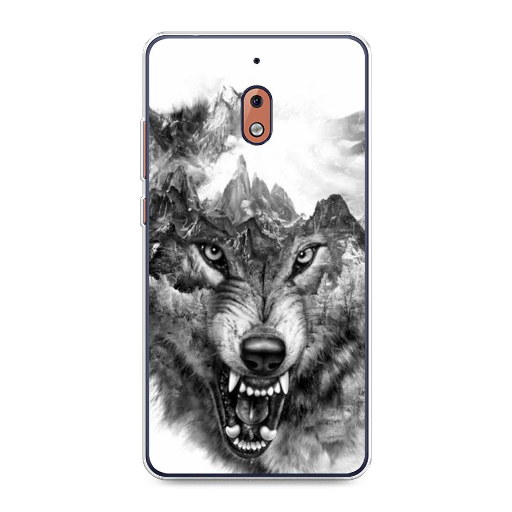 

Чехол Awog на Nokia 2.1 / Нокиа 2.1 "Волк в горах", 121550-1