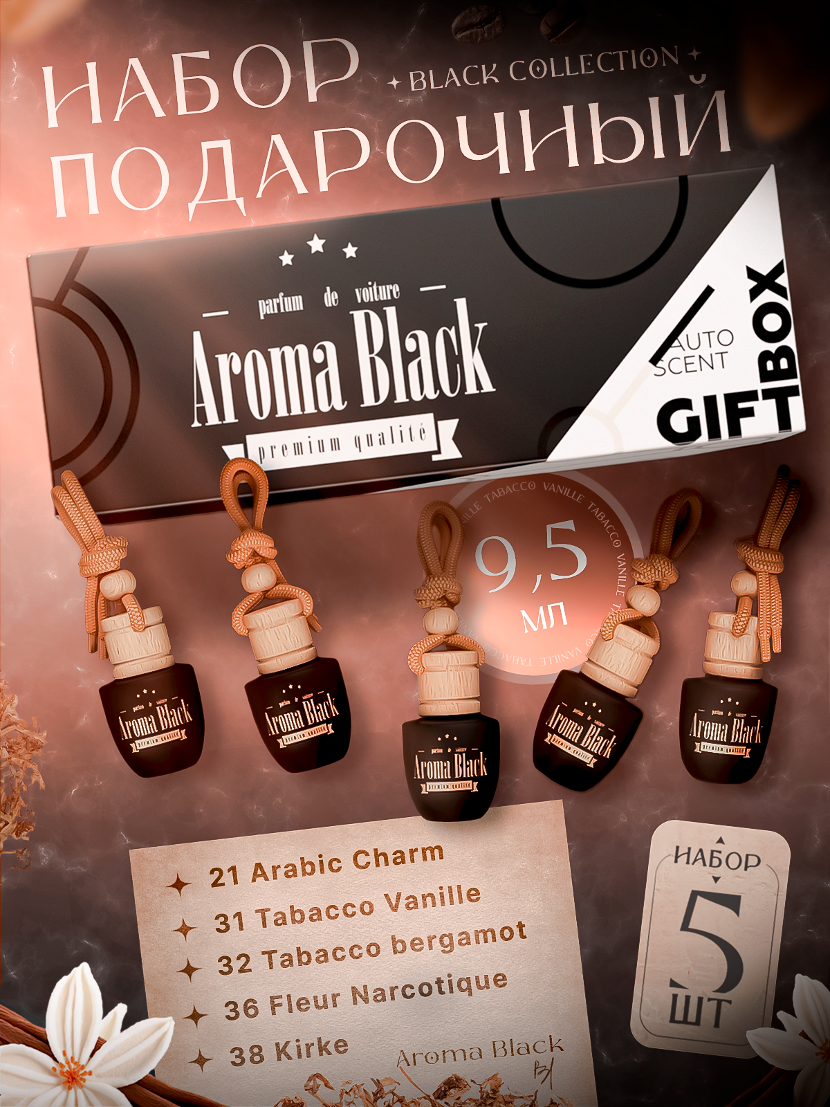 Ароматизатор в машину Aroma-Black Black № 5