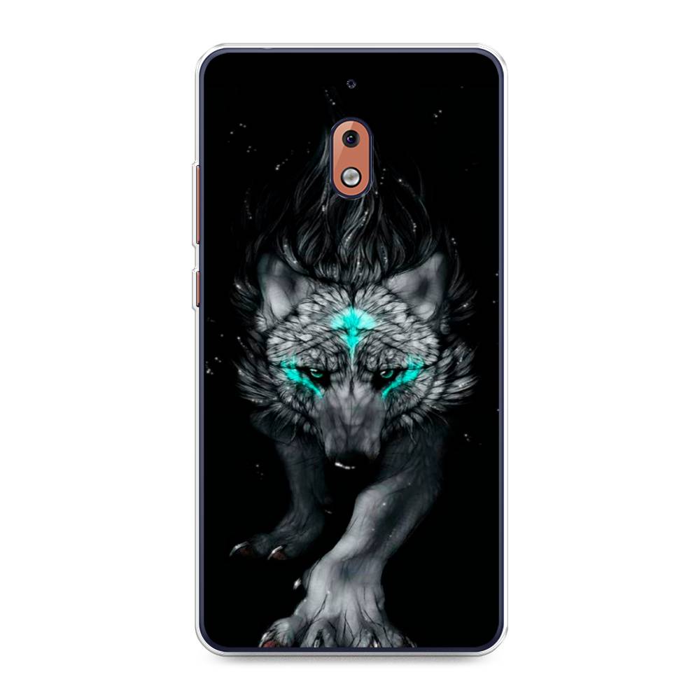 

Чехол Awog на Nokia 2.1 / Нокиа 2.1 "Волшебный волк", Черный;серый, 121550-2