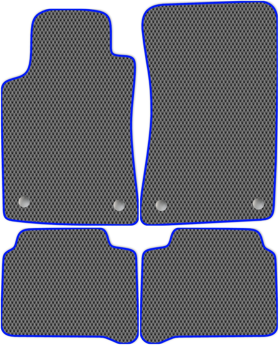 

Коврики ЭВА в салон для Mercedes-Benz E-Class 3 2002 - 2009, 4 шт. серый, синий кант, 3517-S4Y-H