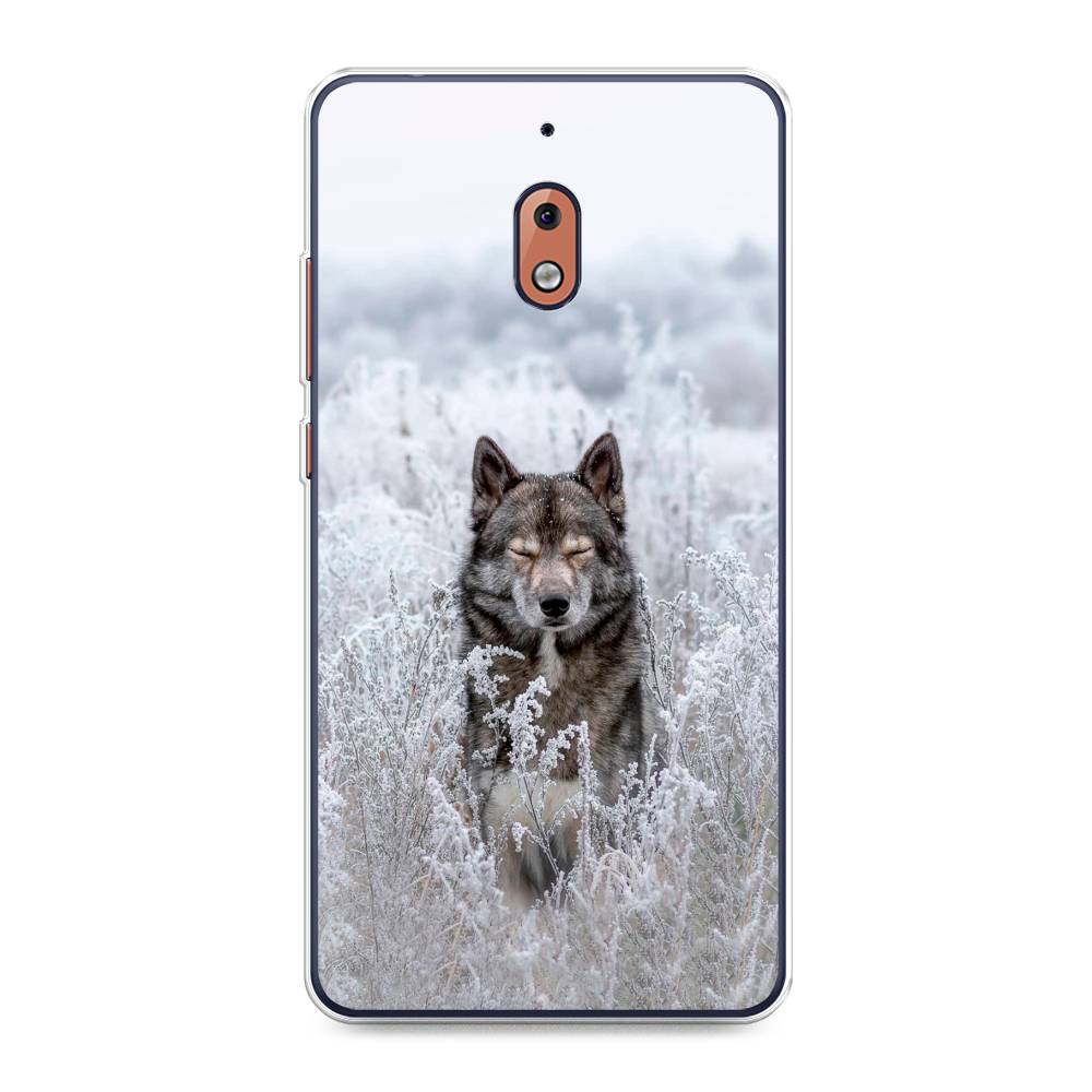 

Чехол Awog на Nokia 2.1 / Нокиа 2.1 "Волк в поле", Белый;черный, 121550-1