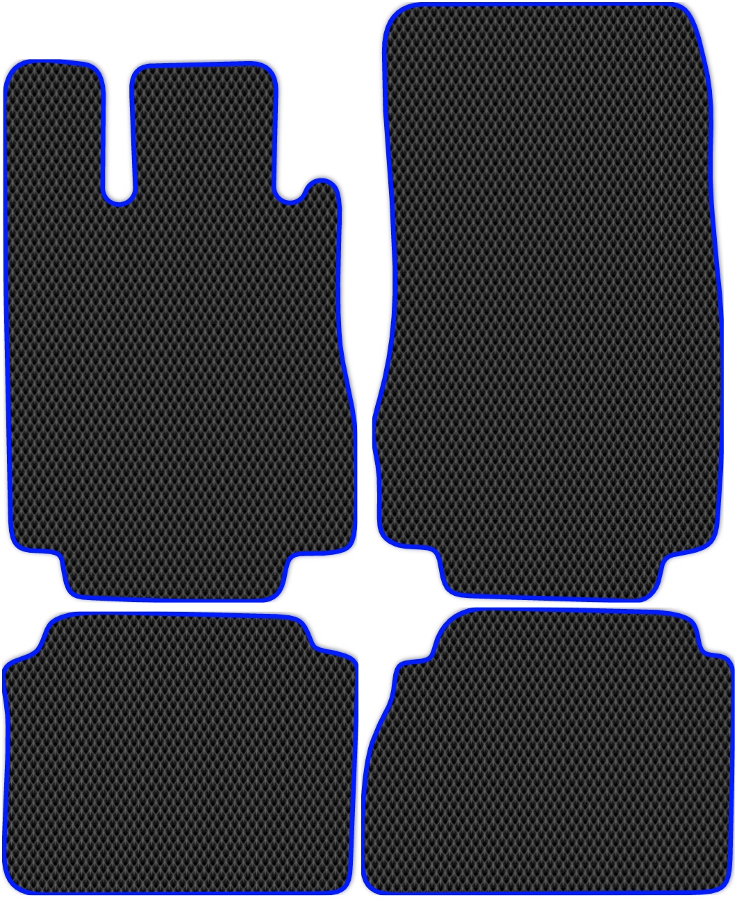 

Коврики ЭВА в салон для Mercedes-Benz S-Class 4 1998 - 2005, 4 шт. черный, синий кант, 3520-S4NL-H