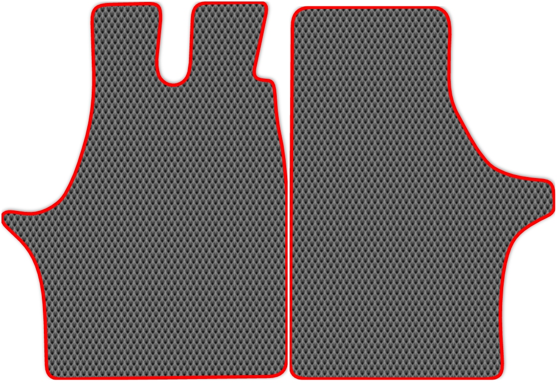 

Коврики ЭВА в салон для Mercedes-Benz Vito (W368) 1996 - 2003, 2 шт. серый, красный кант, 3502-S2N-H