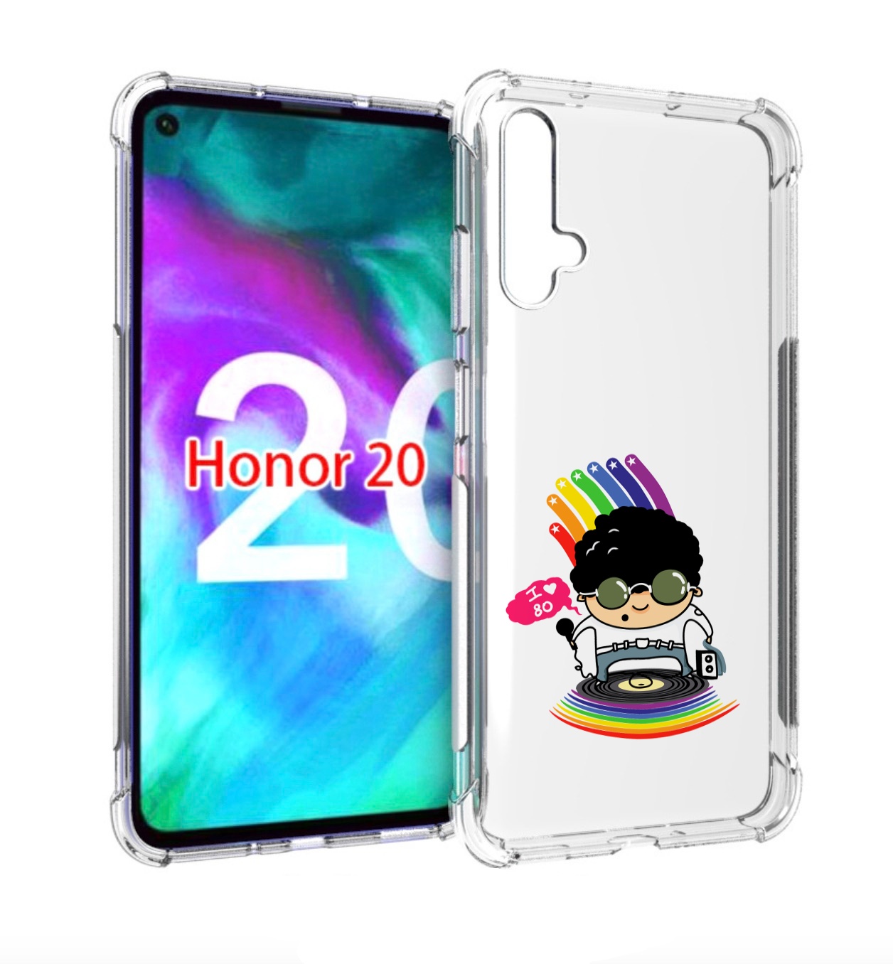 

Чехол бампер MyPads Я люблю 80-е для Honor 20., Прозрачный, Tocco