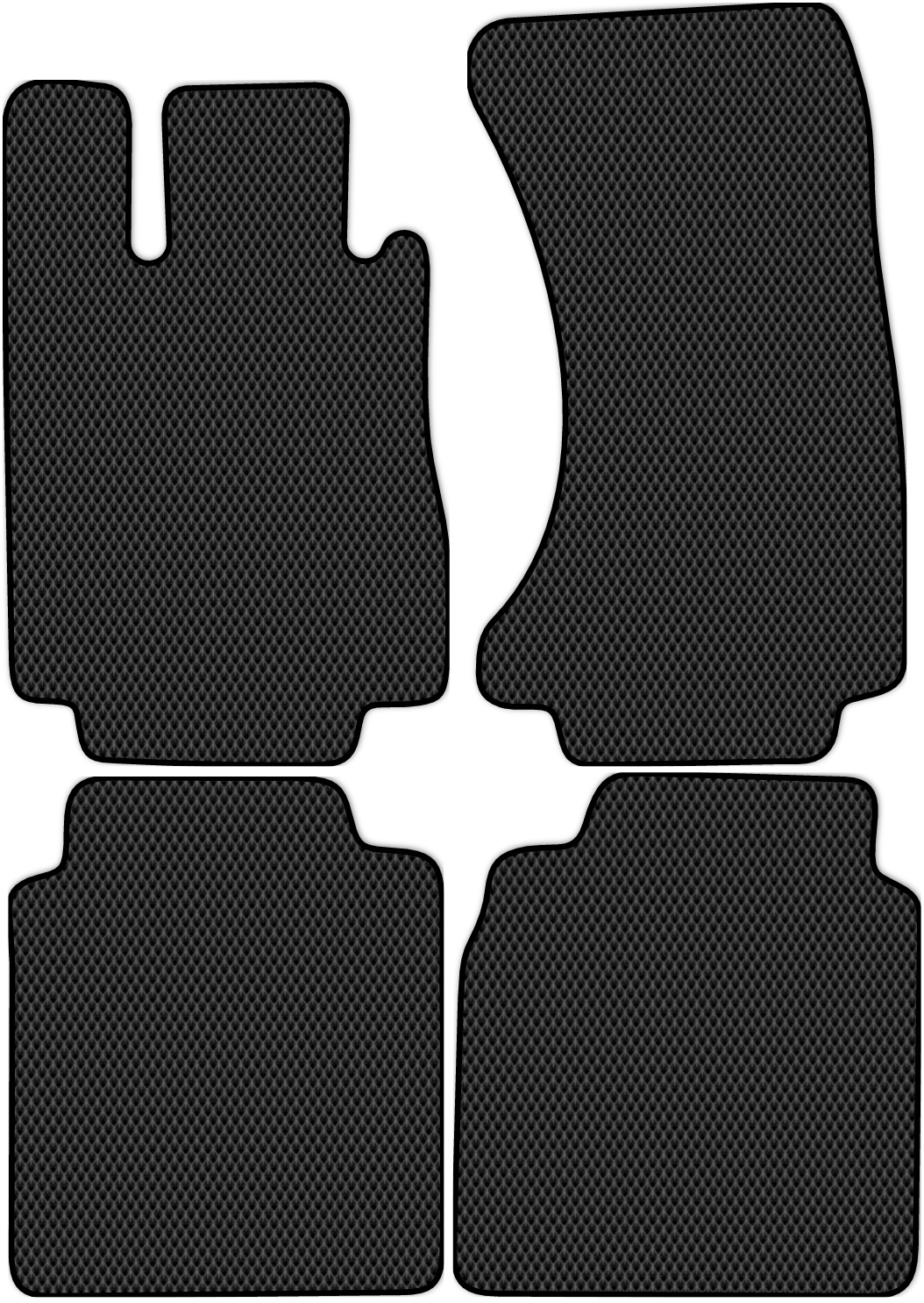 

Коврики ЭВА в салон для Mercedes-Benz S-Class 4 (W220Long4matic) 1998 - 2005, 4 шт. черный, 3528-S4NL-H