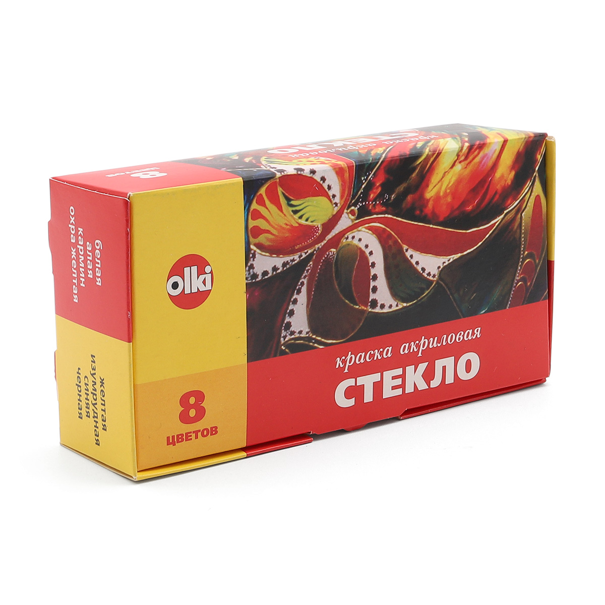 

Акриловые краски по стеклу Olki Контур 8 цветов, Разноцветный