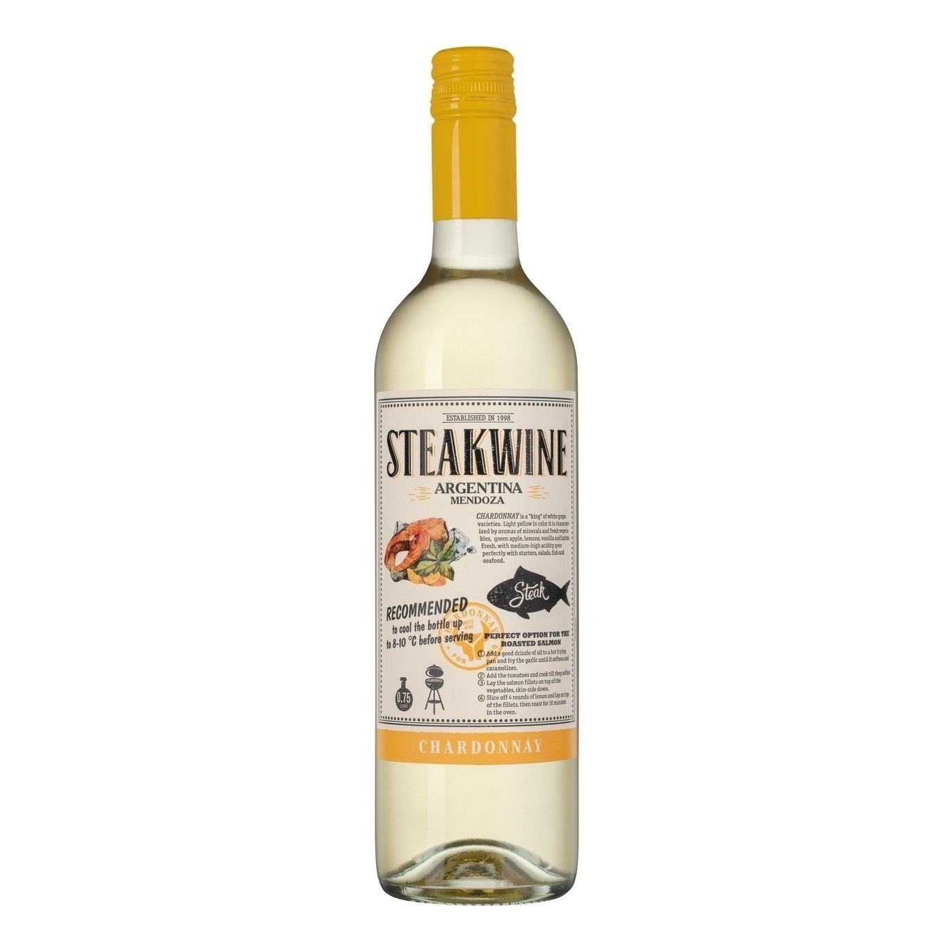 

Вино Steakwine Chardonnay белое полусухое 750 мл Аргентина