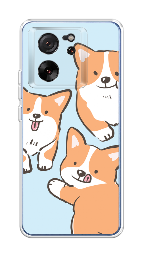 

Чехол на Xiaomi 13T/13T Pro "Милые корги", Бежевый;голубой;коричневый, 319850-1