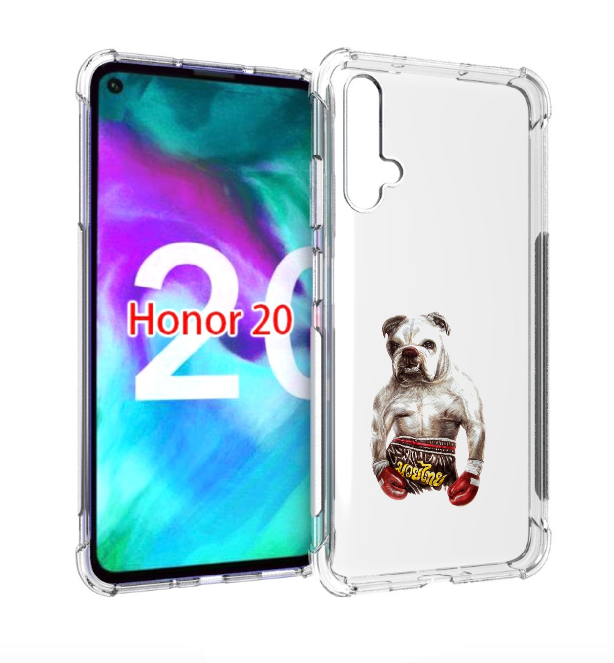 

Чехол бампер MyPads боксер для Honor 20., Прозрачный, Tocco