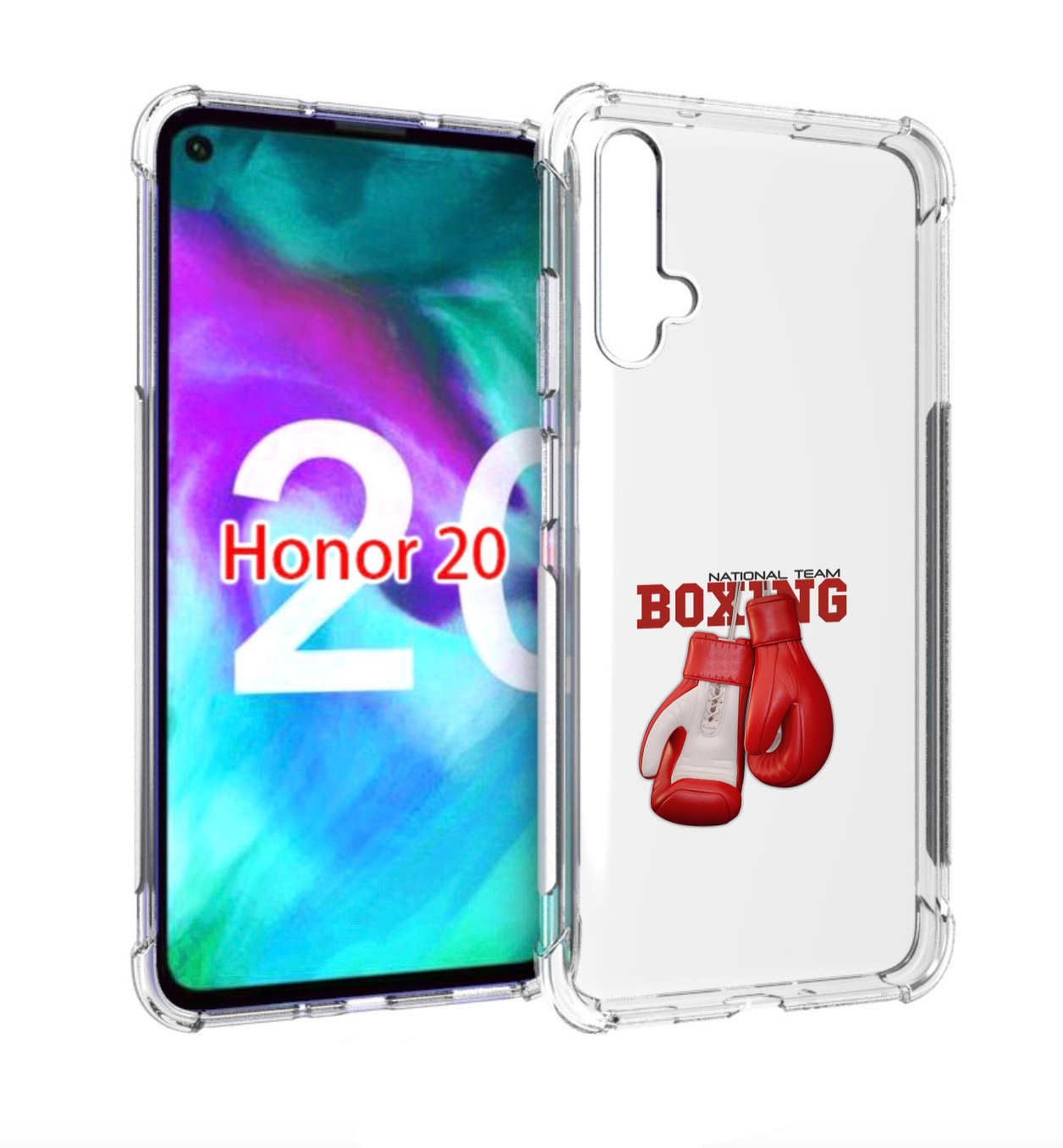 

Чехол бампер MyPads боксерские перчатки для Honor 20., Прозрачный, Tocco