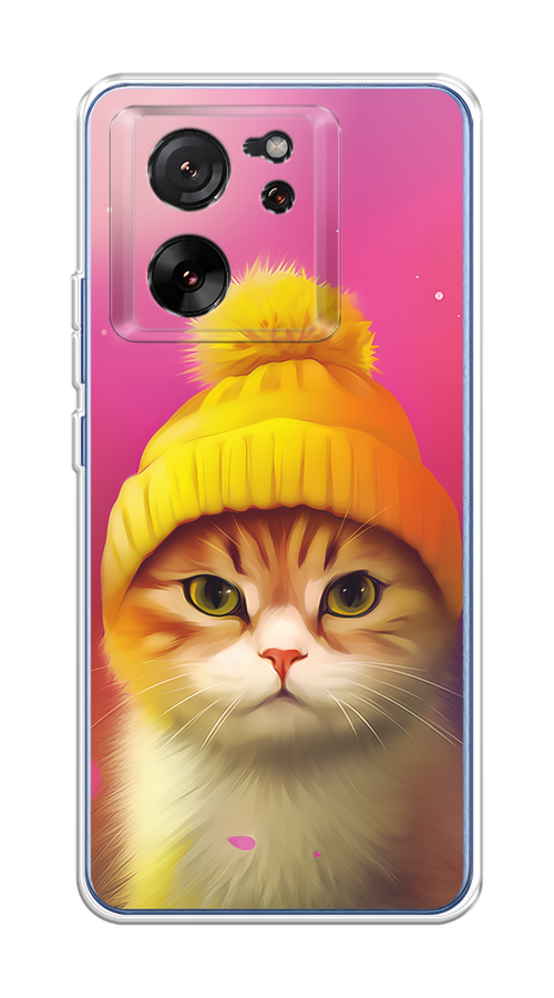 

Чехол на Xiaomi 13T/13T Pro "Котик в шапочке", Розовый;желтый;бежевый, 319850-1