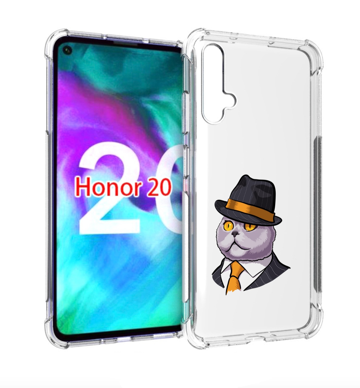 

Чехол бампер MyPads британец для Honor 20., Прозрачный, Tocco