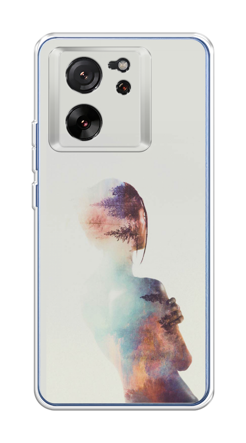 

Чехол на Xiaomi 13T/13T Pro "Девушка-лес", Розовый;голубой;серый, 319850-1