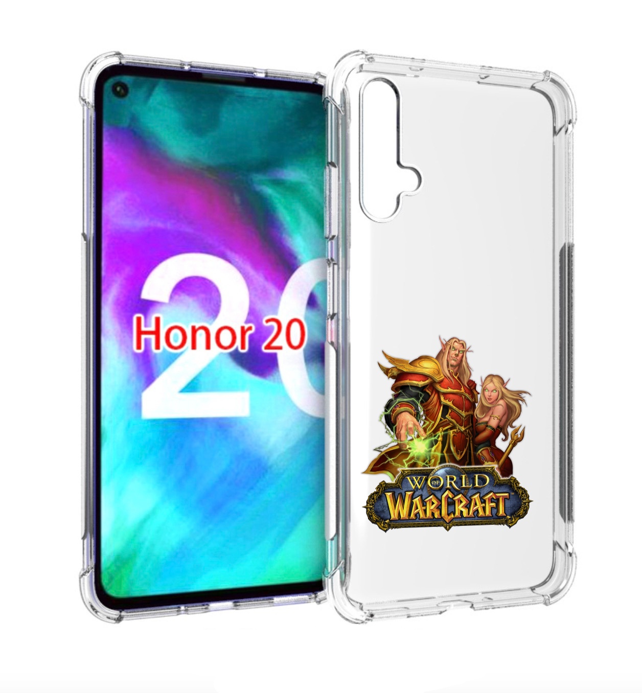 

Чехол бампер MyPads варкрафт2 для Honor 20., Прозрачный, Tocco