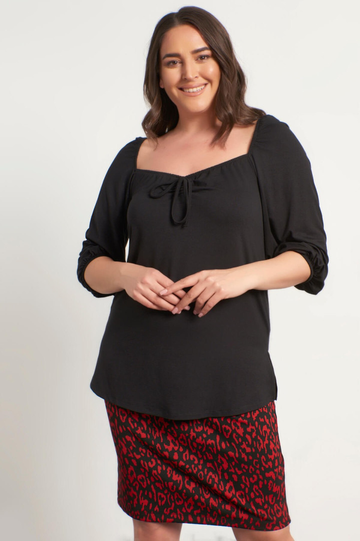 

Блуза женская My Line Moda 1181 черная 2XL (товары доставляются из-за рубежа), 1181